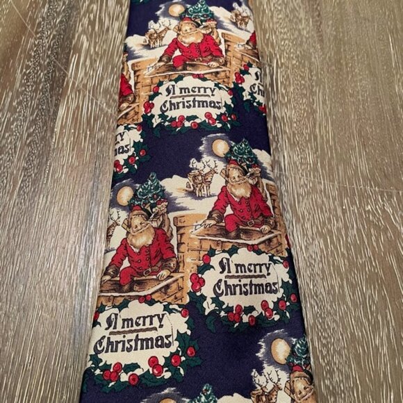 Robert Talbott Merry Christmas Silk Tie - Picture 1 of 7